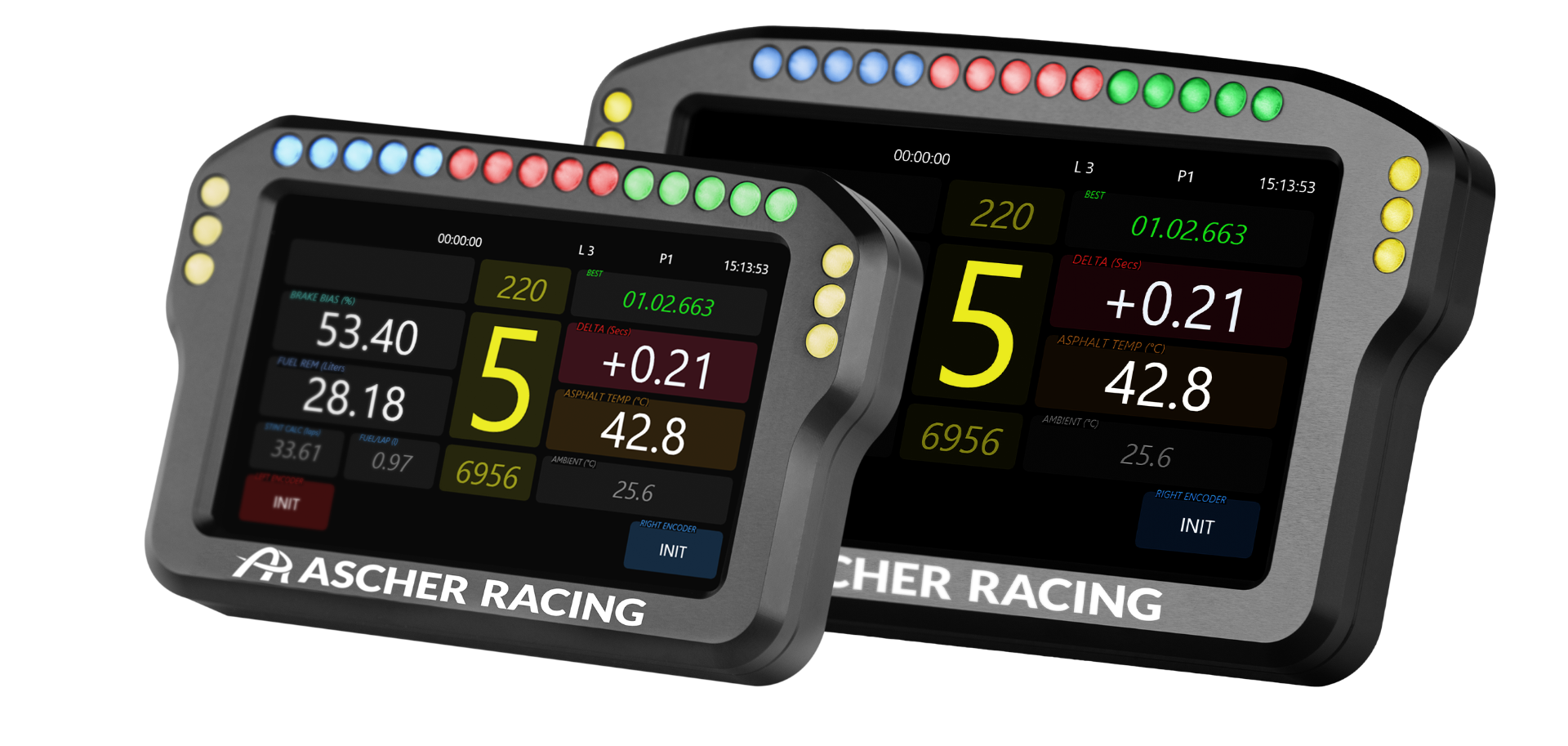 Ascher Racing 4" 模擬賽車儀表板 (Dashboard)